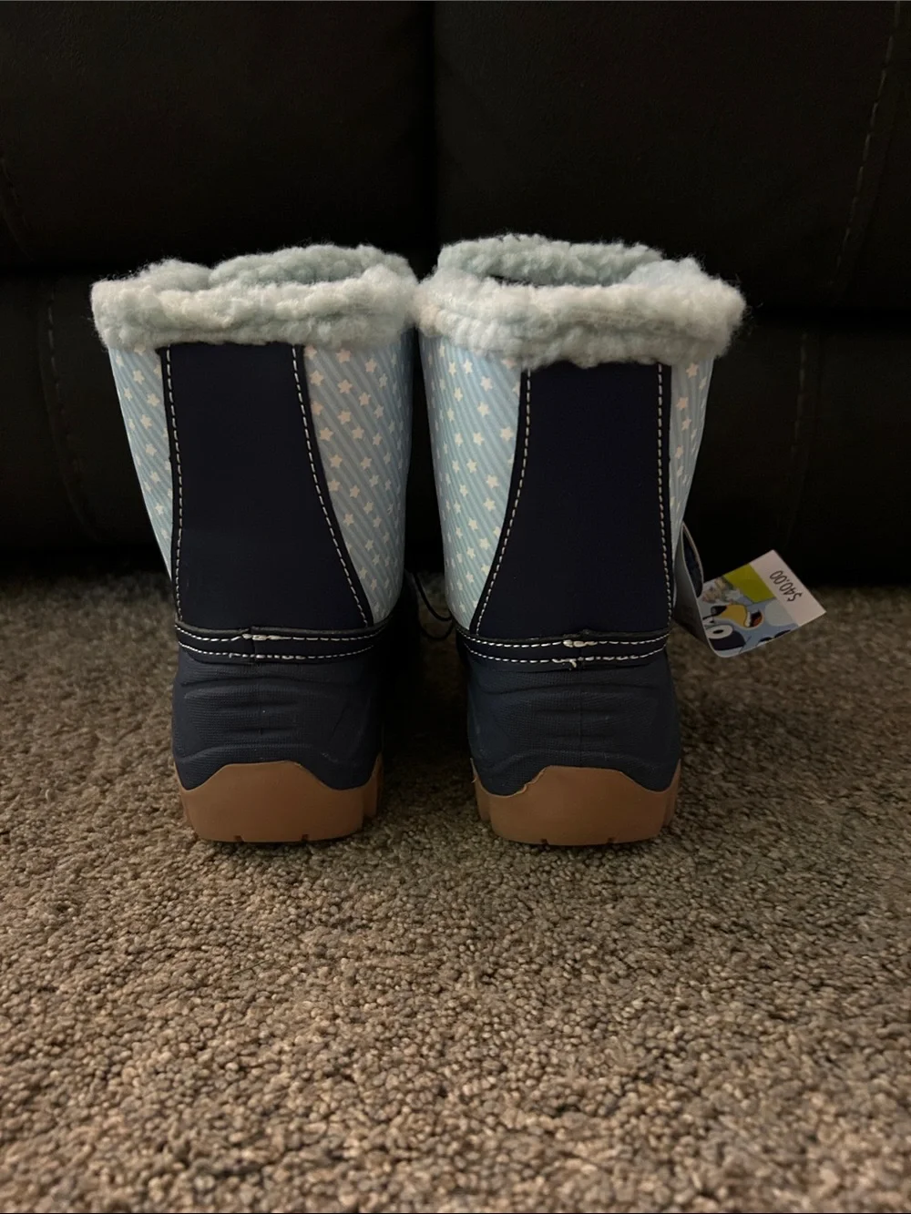 Bluey Kids Winter Boots with Plush Cuff. Rated for -20C